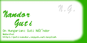 nandor guti business card